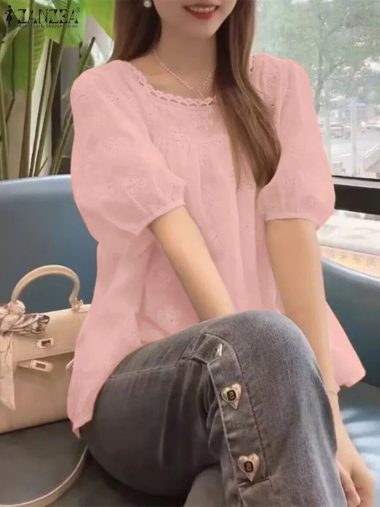 ZANZEA модная кружевная блузка Blusas женская однотонная блузка повседневная свободная хлопковая блузка с квадратным воротником праздничные летние топы туники
ZANZEA модная кружевная блузка Blusas женская однотонная блузка повседневная свободная хлопковая блузка с квадратным воротником праздничные летние топы туники