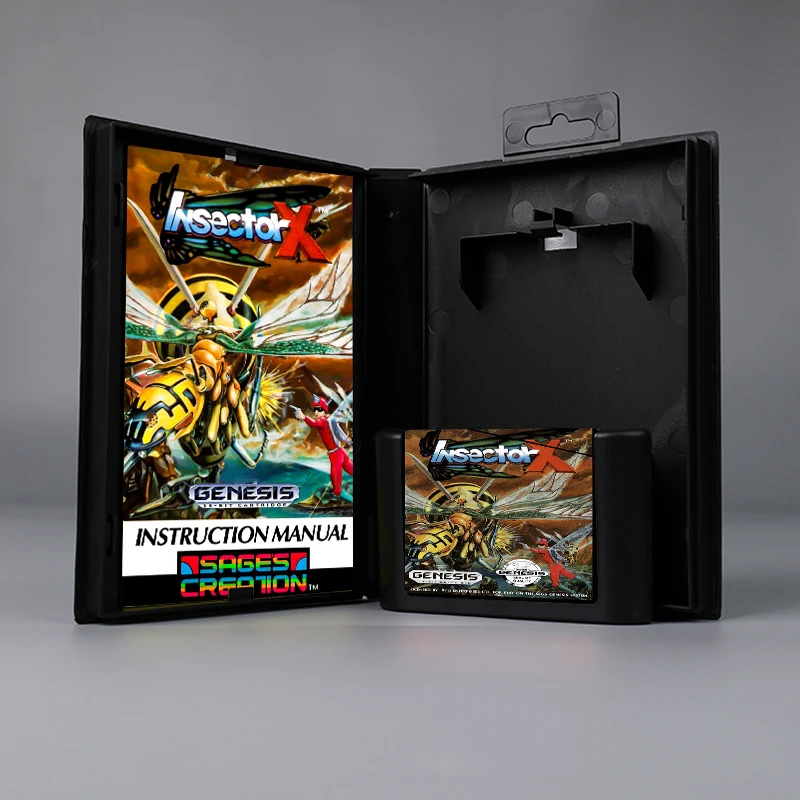 Insector-X USA cover 16bit MD game card with box with manual for Sega Genesis Megadrive
Insector-X USA cover 16bit MD game card with box with manual for Sega Genesis Megadrive