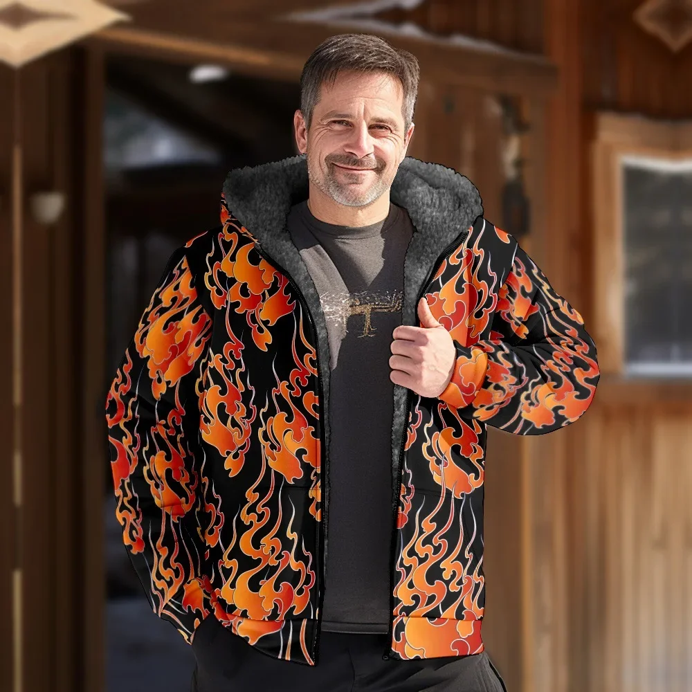 Men Jacket Cardigans Flame Graphics Coats Festival Printed Thick Outdoor Hunting Fleece Winter Casual Streetwear Mens Clothing
Men Jacket Cardigans Flame Graphics Coats Festival Printed Thick Outdoor Hunting Fleece Winter Casual Streetwear Mens Clothing