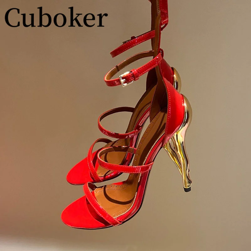 2023 Summer Luxury Brand Ladies Sandals Narrow Band Peep Toe Pumps Party Dress Gold High Heels Wedding Shoes for Women Mujer
2023 Summer Luxury Brand Ladies Sandals Narrow Band Peep Toe Pumps Party Dress Gold High Heels Wedding Shoes for Women Mujer