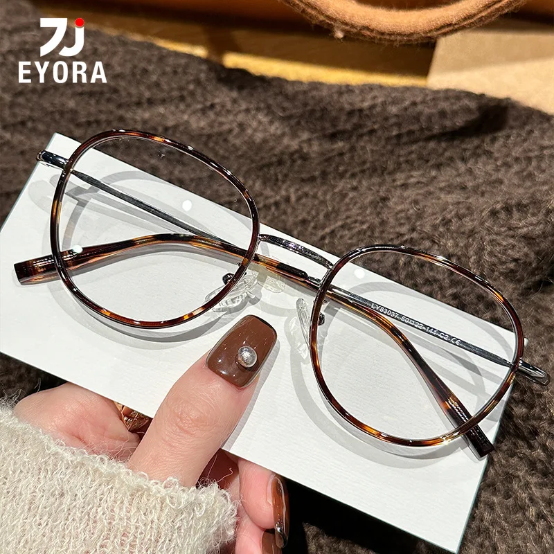 EYORA Literary Small Round Frame Reading Glasses for Women Anti Blue Light Photochromic Glasses Optical Lenses with Prescription
EYORA Literary Small Round Frame Reading Glasses for Women Anti Blue Light Photochromic Glasses Optical Lenses with Prescription