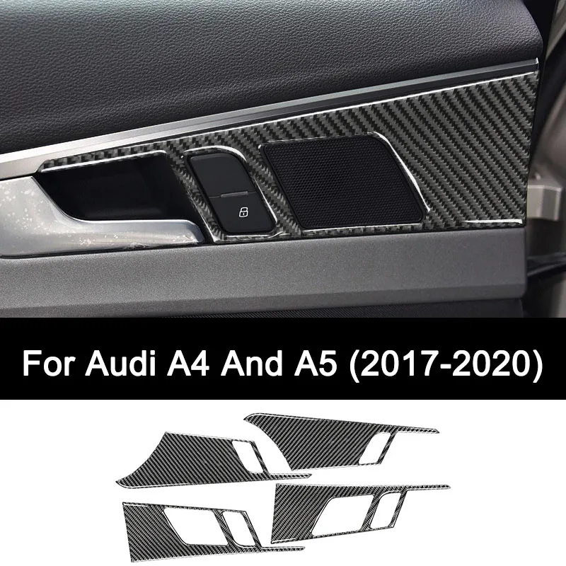 Для Audi A4 и A5 2017-2020 (B9 и F5) наклейки на кнопку ручки автомобиля из углеродного волокна, внутренние автомобильные аксессуары
Для Audi A4 и A5 2017-2020 (B9 и F5) наклейки на кнопку ручки автомобиля из углеродного волокна, внутренние автомобильные аксессуары