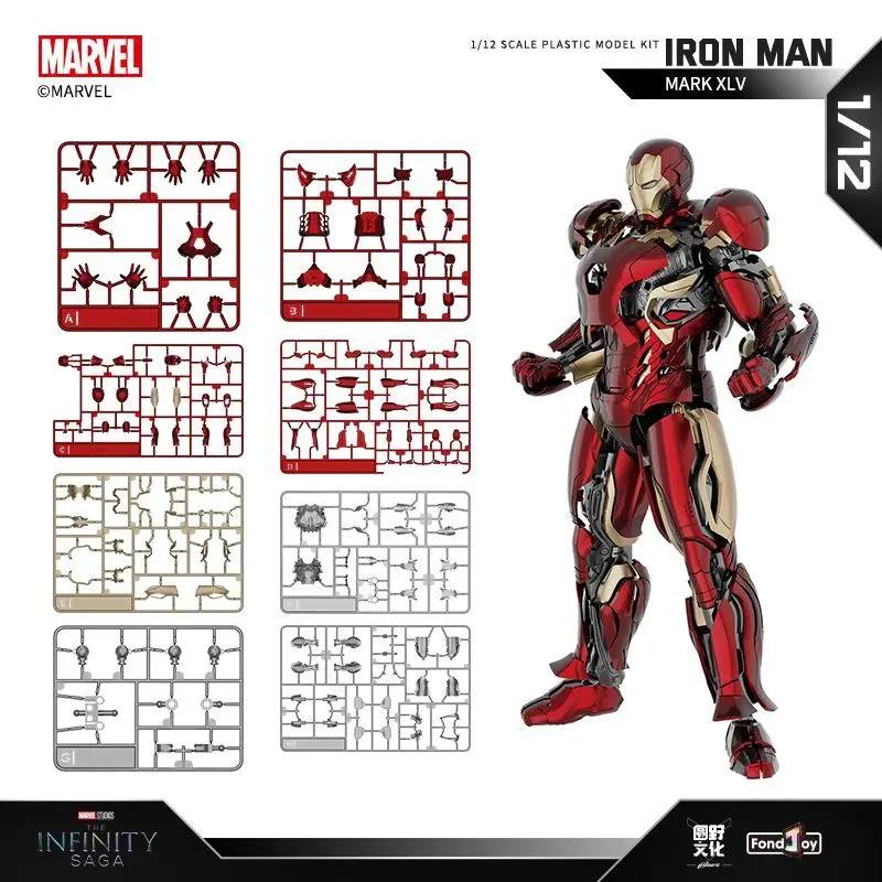 Original Fondjoy 1/12 Iron Man MK45 Model Kit Infinity Saga Ironman Mark 45 Assembly ABS Joint Movable Kid Toy Customized Gift
Original Fondjoy 1/12 Iron Man MK45 Model Kit Infinity Saga Ironman Mark 45 Assembly ABS Joint Movable Kid Toy Customized Gift