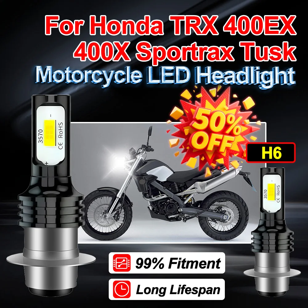 1X 2X H6 BA20D For Honda TRX 400EX 400X Sportrax Tusk Motorcycle LED Headlight Ampoule 150W Hi-Lo Beam Auxiliary Light Lamp Bulb
1X 2X H6 BA20D For Honda TRX 400EX 400X Sportrax Tusk Motorcycle LED Headlight Ampoule 150W Hi-Lo Beam Auxiliary Light Lamp Bulb