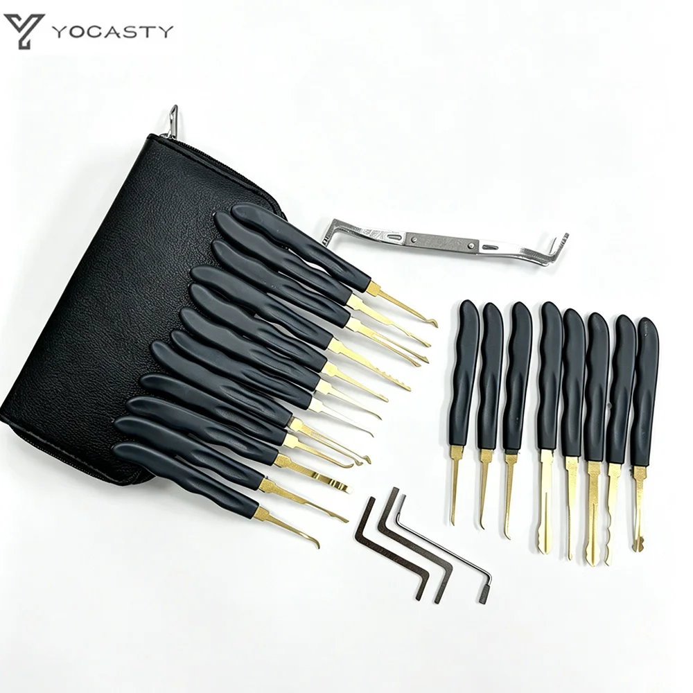 YOCASTY 24/10Pcs Locksmith & Auto Lock Pick Tools Combo Kit for Beginners/Pros, Titanium-Plated Car Unlock Extractor Set
YOCASTY 24/10Pcs Locksmith & Auto Lock Pick Tools Combo Kit for Beginners/Pros, Titanium-Plated Car Unlock Extractor Set