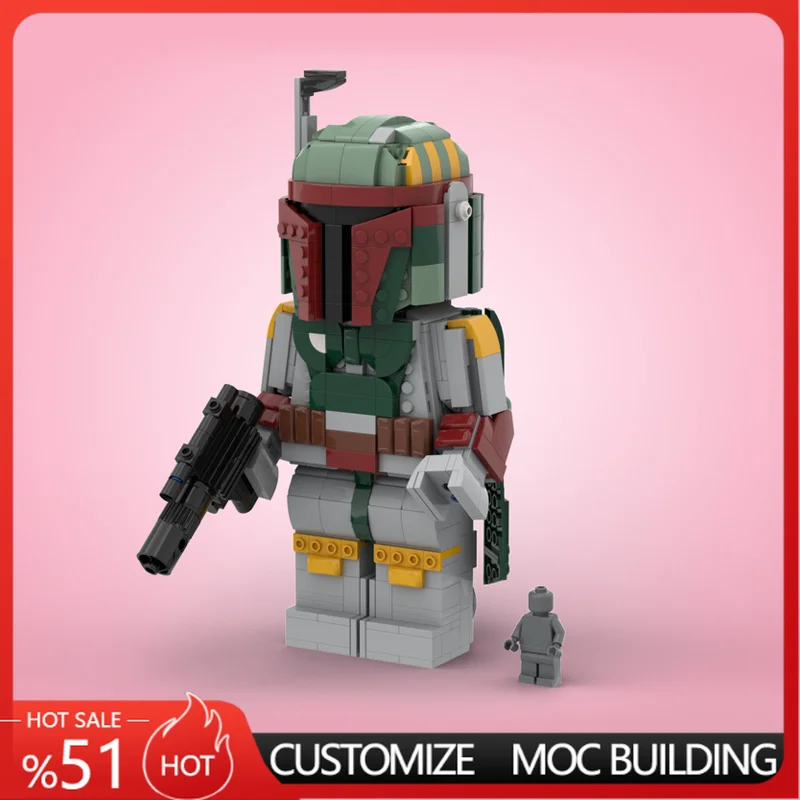 917Parts Bounty Hunter Figure Green Red Yellow Sci-Fi Character Model Custom Puzzle DIY Assembly Creative Building Blocks Gift
917Parts Bounty Hunter Figure Green Red Yellow Sci-Fi Character Model Custom Puzzle DIY Assembly Creative Building Blocks Gift