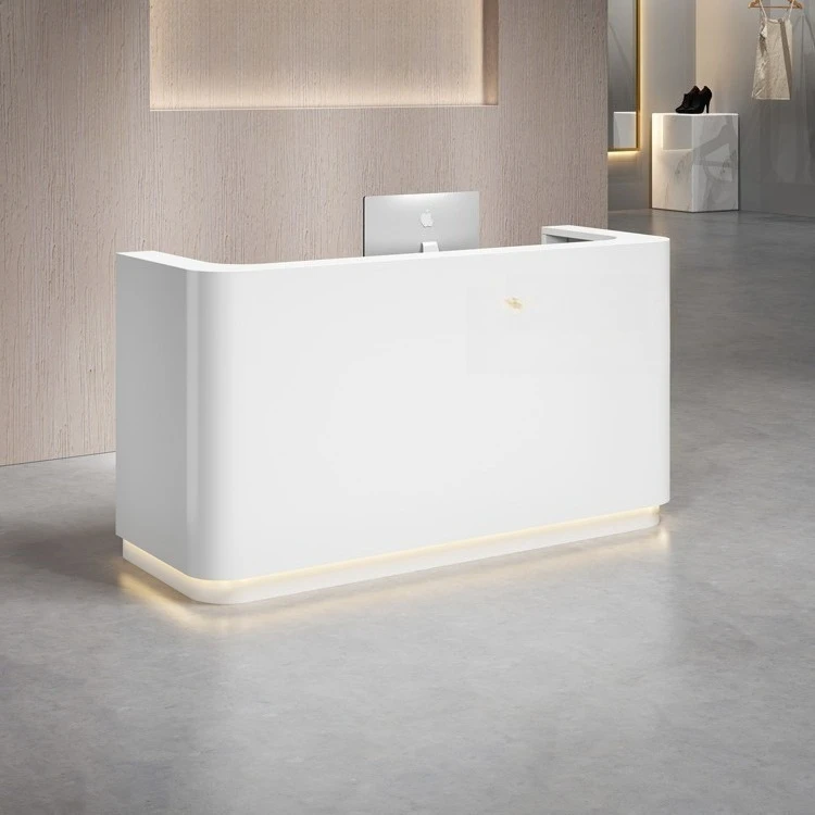Small beauty salon reception desk, clothing store cashier, barbershop lacquered minimalist company front desk
Small beauty salon reception desk, clothing store cashier, barbershop lacquered minimalist company front desk
