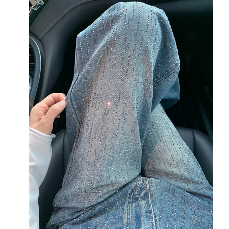 parkling starry sky hot pressed diamond Wide leg Jeans For women Spring Autumn New Look Slim High waisted Straight leg Pants
parkling starry sky hot pressed diamond Wide leg Jeans For women Spring Autumn New Look Slim High waisted Straight leg Pants