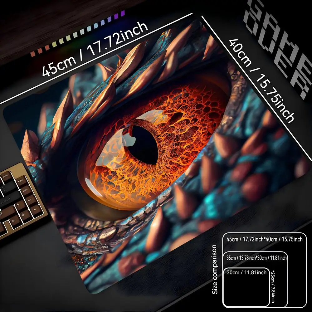 Коврик для мыши Sharp Dragon's Eye 40X45, большой квадратный коврик для компьютерной офисной игры, настольные коврики, резиновые противоскользящие коврики для мыши, небольшой декор, настольные коврики
Коврик для мыши Sharp Dragon's Eye 40X45, большой квадратный коврик для компьютерной офисной игры, настольные коврики, резиновые противоскользящие коврики для мыши, небольшой декор, настольные коврики