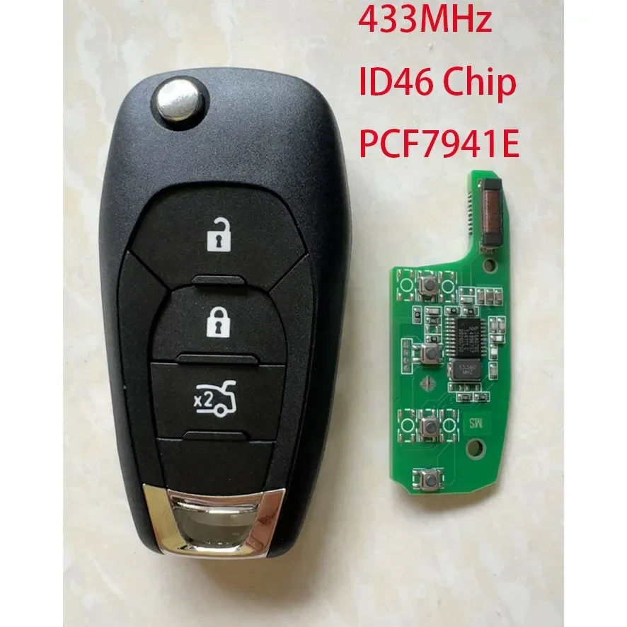 PCF7941 433MHz 46Chip Remote Car Key For Chevrolet Colorado GM Cruze Onix Malibu Trailblazer Tracker Aveo Cobalt Prisma Trax
PCF7941 433MHz 46Chip Remote Car Key For Chevrolet Colorado GM Cruze Onix Malibu Trailblazer Tracker Aveo Cobalt Prisma Trax