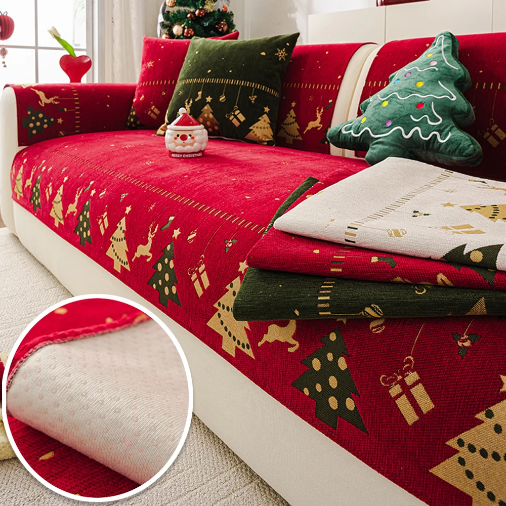 Christmas Tree Chenille Sofa Cushion Four-Season Universal Anti-Slip Nordic Light Luxury Style Sofa Seat Covers Cloth Decor Home
Christmas Tree Chenille Sofa Cushion Four-Season Universal Anti-Slip Nordic Light Luxury Style Sofa Seat Covers Cloth Decor Home