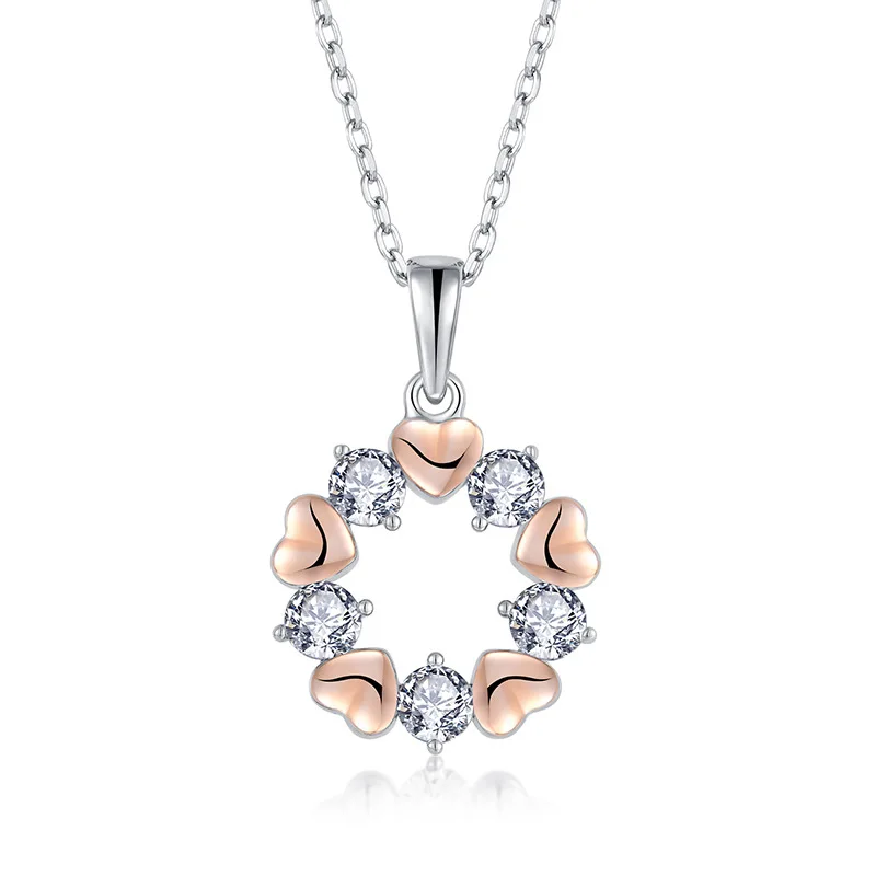 Heart Pendants Light Rose Gold Romantic Lovely Style 925 Silver Necklaces Party Women's Necklace New Trend 2024
Heart Pendants Light Rose Gold Romantic Lovely Style 925 Silver Necklaces Party Women's Necklace New Trend 2024
