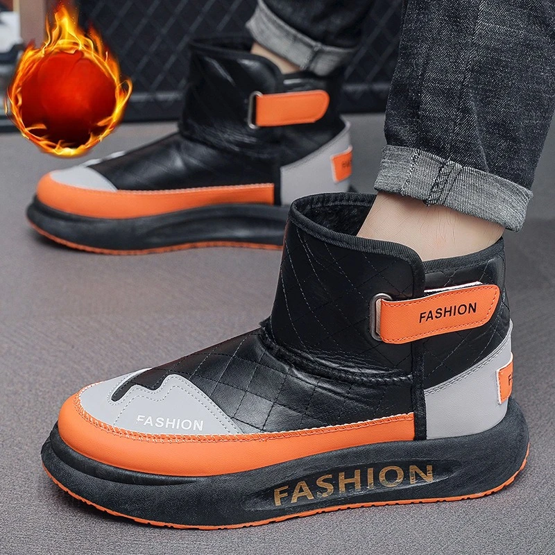 Зимние новые стильные плюшевые и утолщенные теплые мужские зимние ботинки, хлопковая обувь на толстой подошве с кожаным покрытием
Зимние новые стильные плюшевые и утолщенные теплые мужские зимние ботинки, хлопковая обувь на толстой подошве с кожаным покрытием