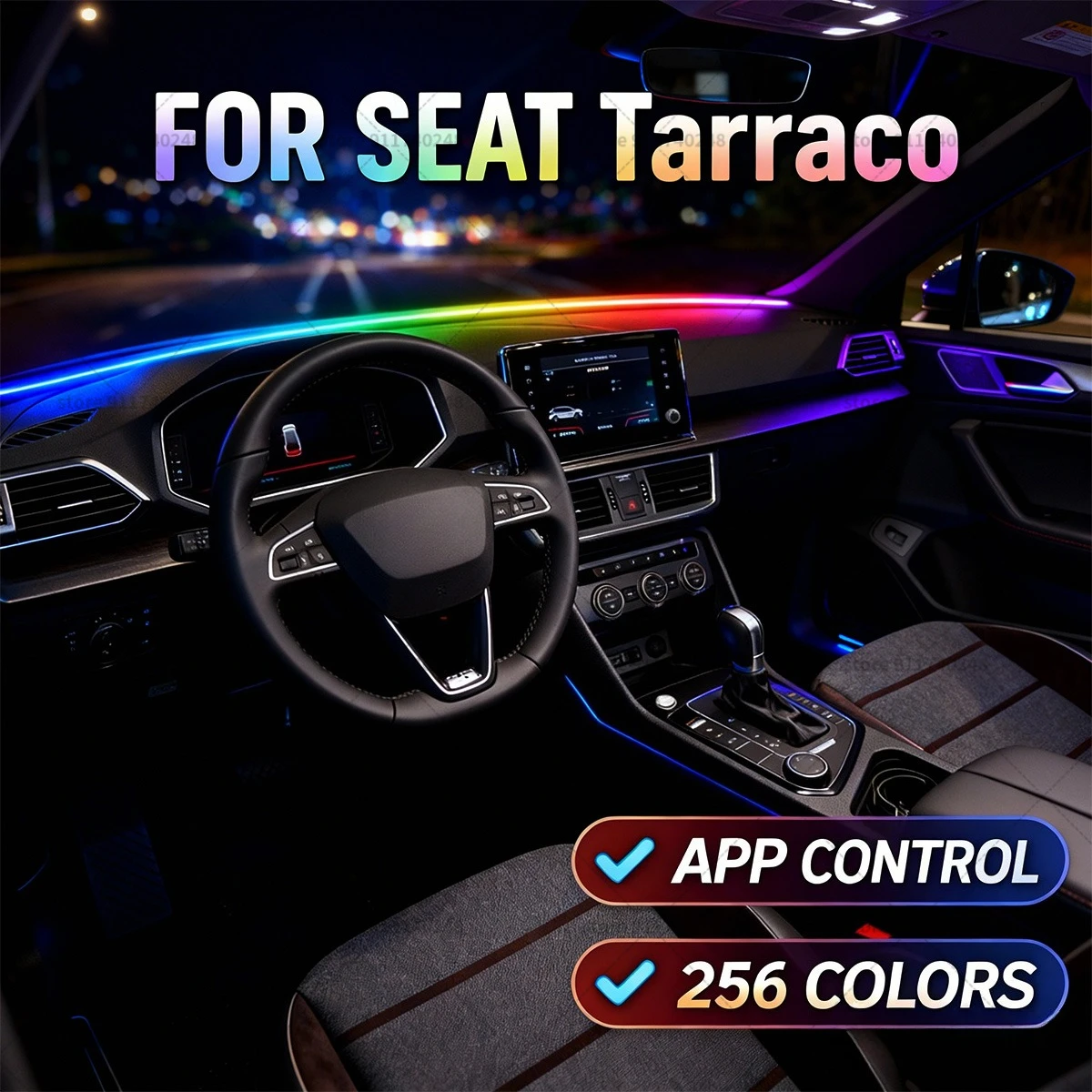 For SEAT Tarraco Automotive decoration light strip,colorful acrylic front windshield soundproofing strip,ambience light
For SEAT Tarraco Automotive decoration light strip,colorful acrylic front windshield soundproofing strip,ambience light