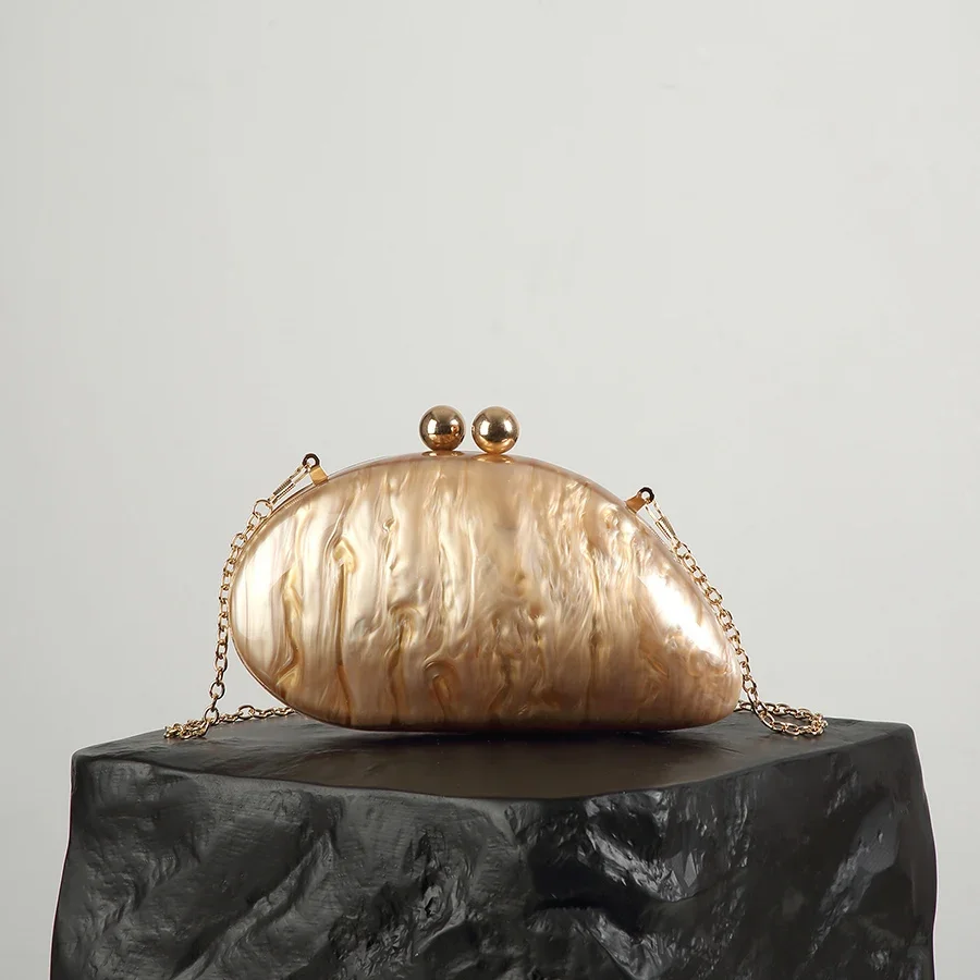 Women's Fashion Evening Clutches Luxury Acrylic Long Chain Crossbody Bags Oval Shaped Wedding Banquet Party Hasp Purse Handbag
Women's Fashion Evening Clutches Luxury Acrylic Long Chain Crossbody Bags Oval Shaped Wedding Banquet Party Hasp Purse Handbag
