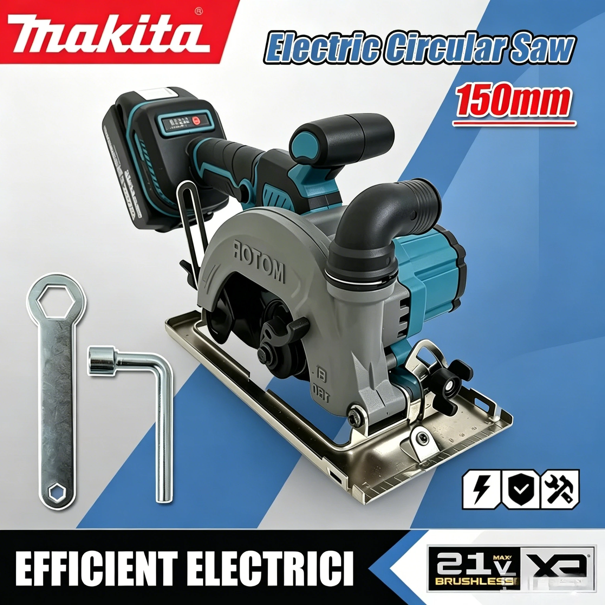 Makita Brushless Cordless Circular Saw 150mm Blade Portable Wood Metal Cutting Saw Home Construction Power Tool for 18V Battery
Makita Brushless Cordless Circular Saw 150mm Blade Portable Wood Metal Cutting Saw Home Construction Power Tool for 18V Battery
