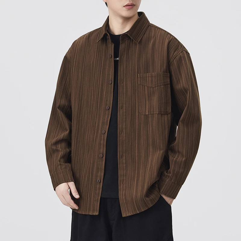 Autumn Japanese Streetwear Fashion Shirt Men Loose Casual Long Sleeve Stripe Cargo Shirts Coat Cityboy Cardigan Blouses Coat
Autumn Japanese Streetwear Fashion Shirt Men Loose Casual Long Sleeve Stripe Cargo Shirts Coat Cityboy Cardigan Blouses Coat