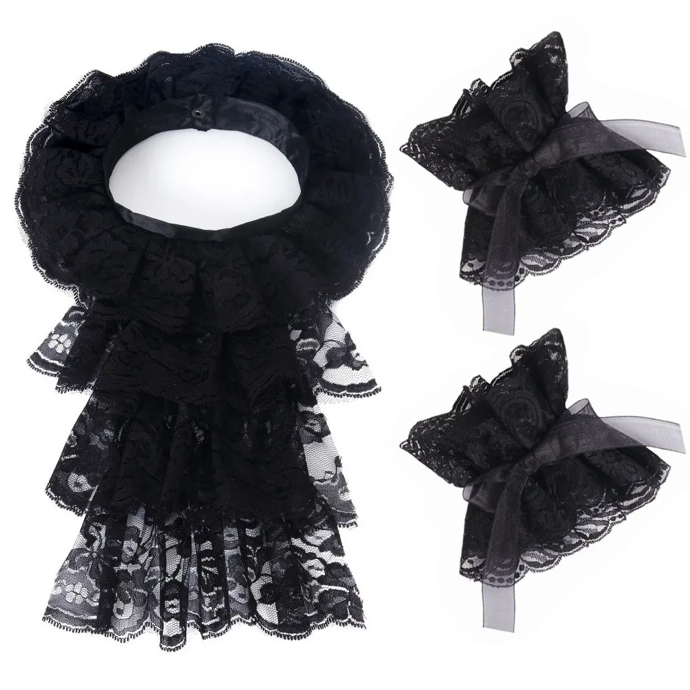 Elegant Lace Jabot Collar Victorian Detachable Ralph Collar Solid Color Hollow Design Fake Collar
Elegant Lace Jabot Collar Victorian Detachable Ralph Collar Solid Color Hollow Design Fake Collar