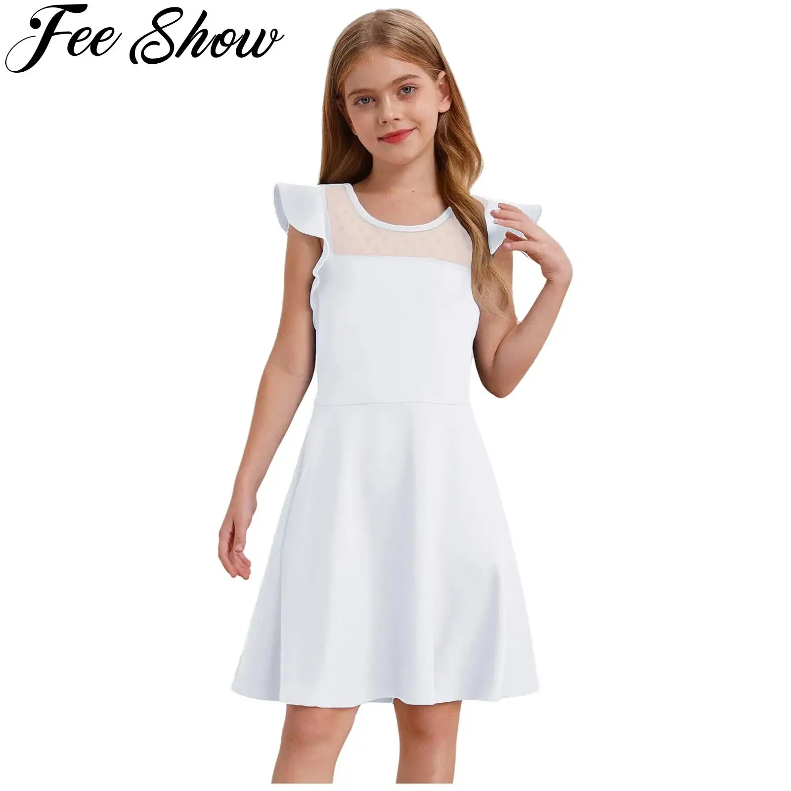 Girls Summer Dress Ruffle Sleeves Dots Sheer Mesh A Line Dresses Kids Clothing for Birthday Wedding Party Pageant Banquet Prom
Girls Summer Dress Ruffle Sleeves Dots Sheer Mesh A Line Dresses Kids Clothing for Birthday Wedding Party Pageant Banquet Prom