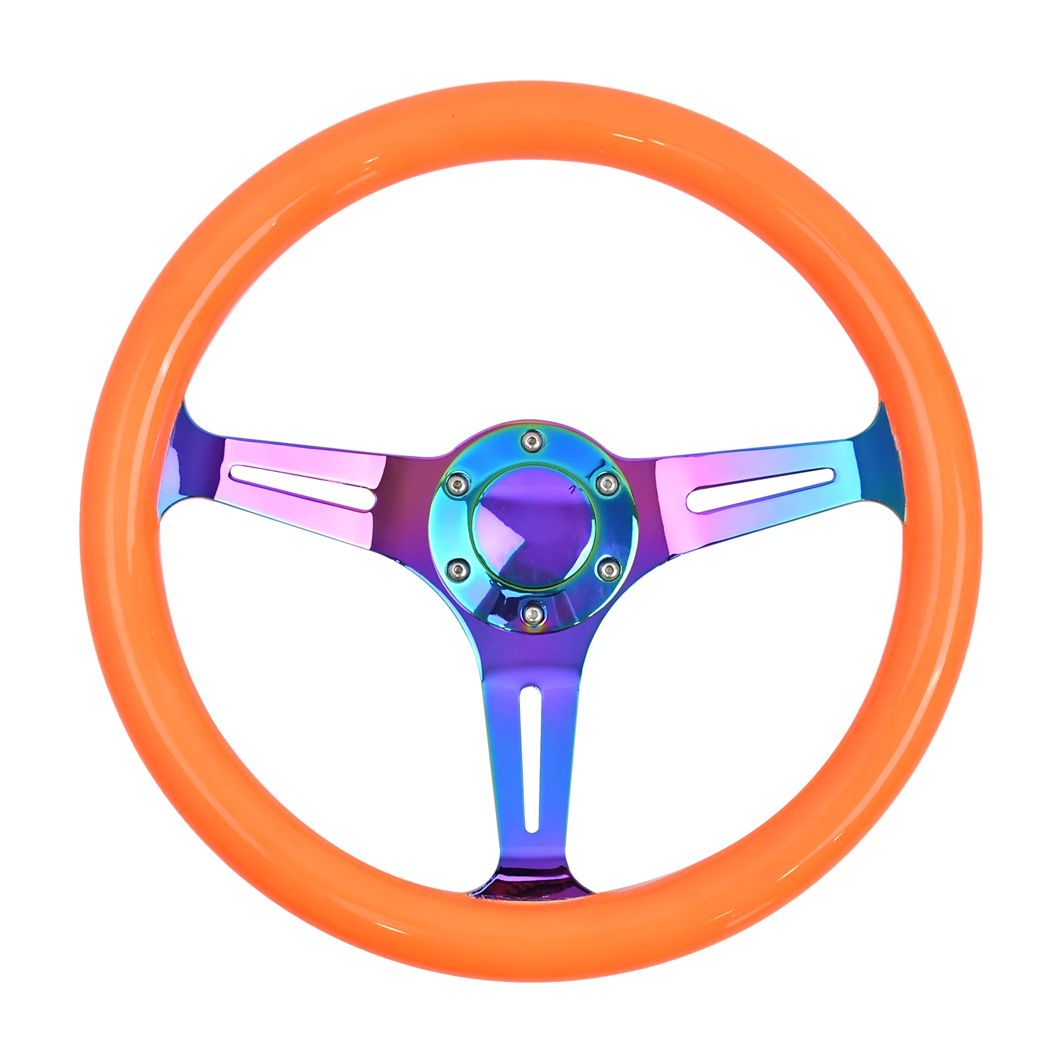 Fluorescent Orange Solid Wood Composite Steering Wheel Classic Fashion 350MM Aluminum 3-Spoke
Fluorescent Orange Solid Wood Composite Steering Wheel Classic Fashion 350MM Aluminum 3-Spoke