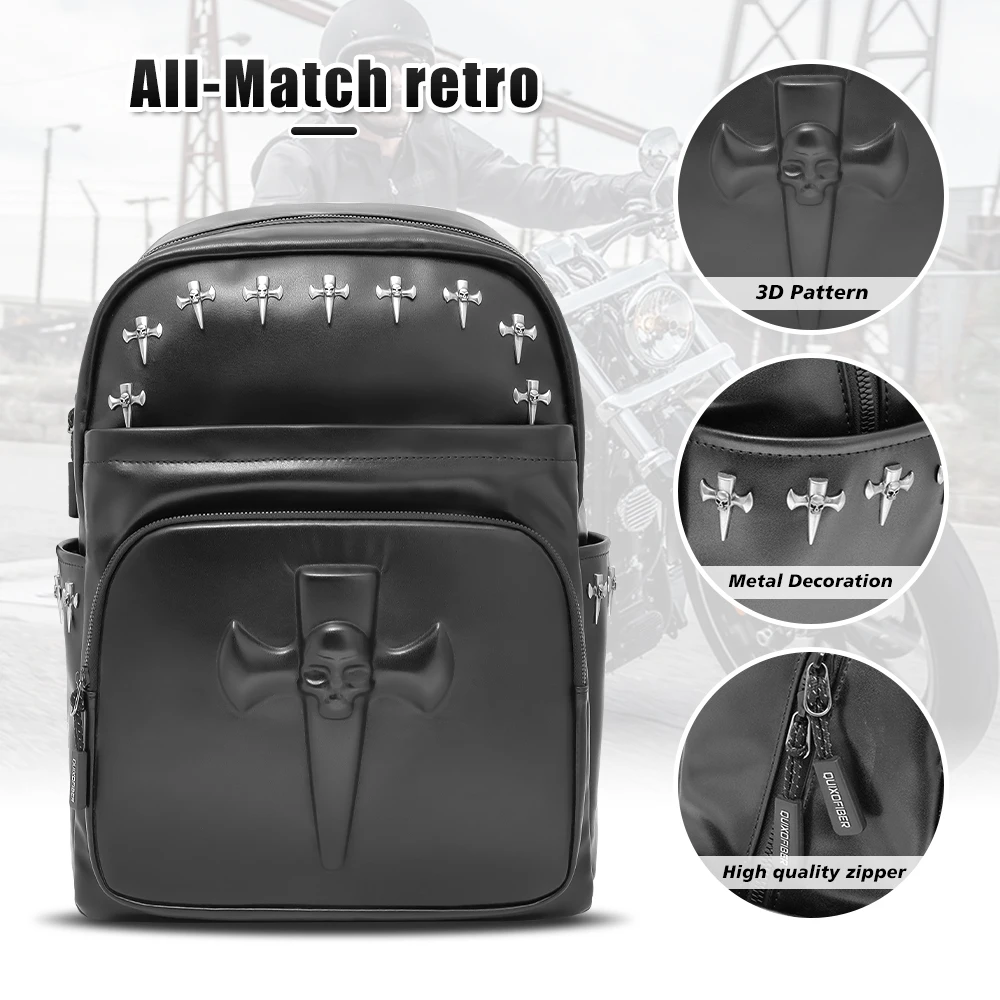 Motorcycles Accessories Bag 3D Skull PU Leather Bag Waterproof Men Women Motocycle Motorcycle Backpack Travel Bag Large PU leather
Motorcycles Accessories Bag 3D Skull PU Leather Bag Waterproof Men Women Motocycle Motorcycle Backpack Travel Bag Large PU leather
