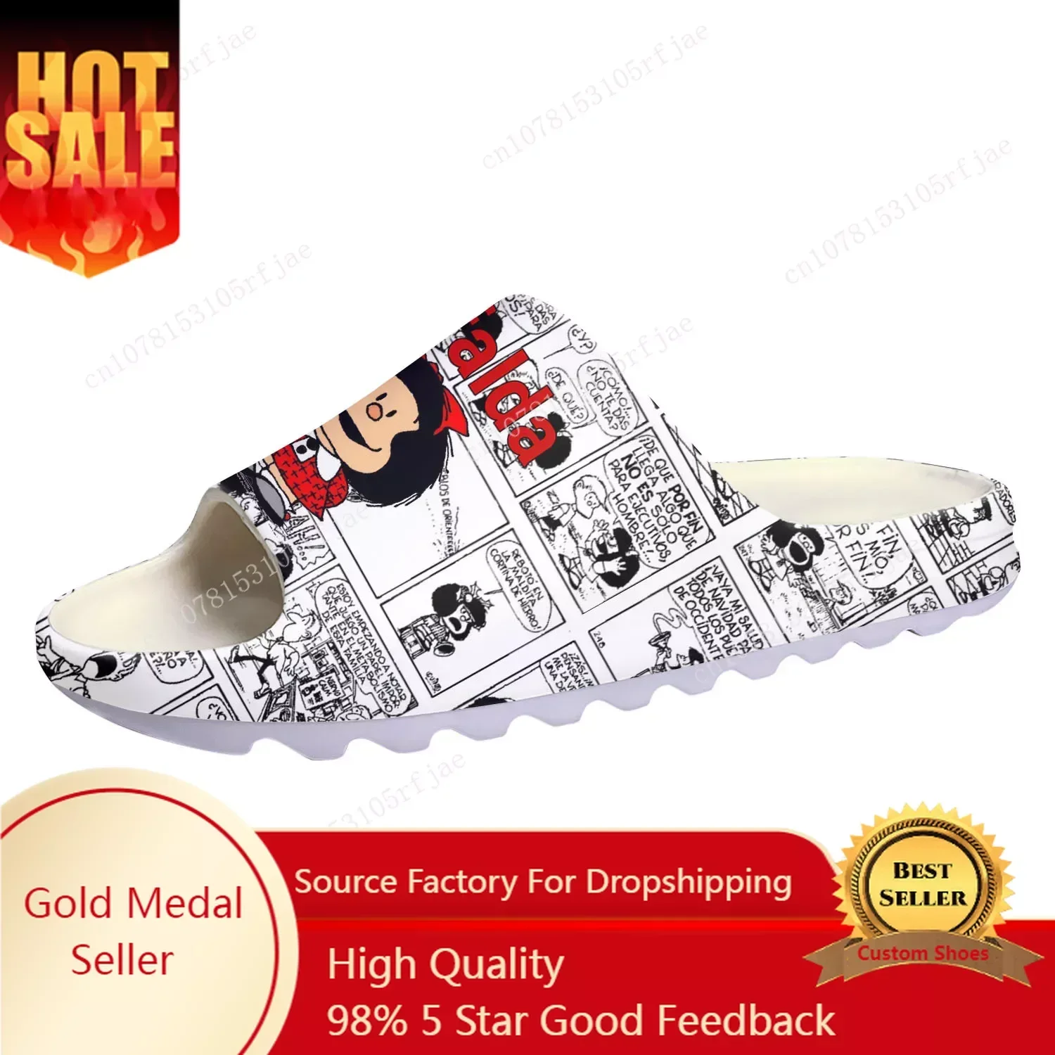 Hot Mafalda Custom Soft Sole Sllipers Cartoon Mens Womens Teenager Fashion Home Clogs Custom Made Water Shoes on Shit Sandals
Hot Mafalda Custom Soft Sole Sllipers Cartoon Mens Womens Teenager Fashion Home Clogs Custom Made Water Shoes on Shit Sandals