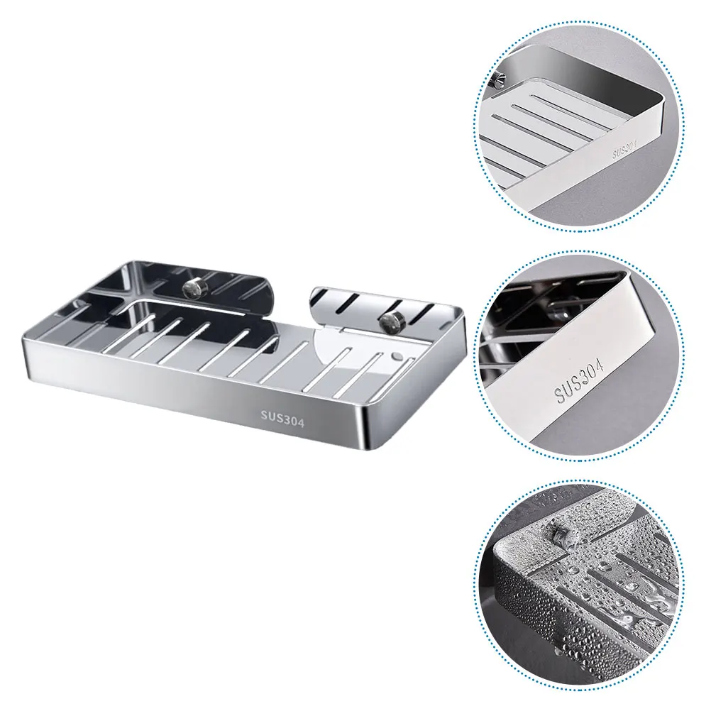 1Pcs Stainless Steel Soap Dish Wall Mounted Soap Holder Drain Rack Bathroom Organizer Rust Proof Silver
1Pcs Stainless Steel Soap Dish Wall Mounted Soap Holder Drain Rack Bathroom Organizer Rust Proof Silver