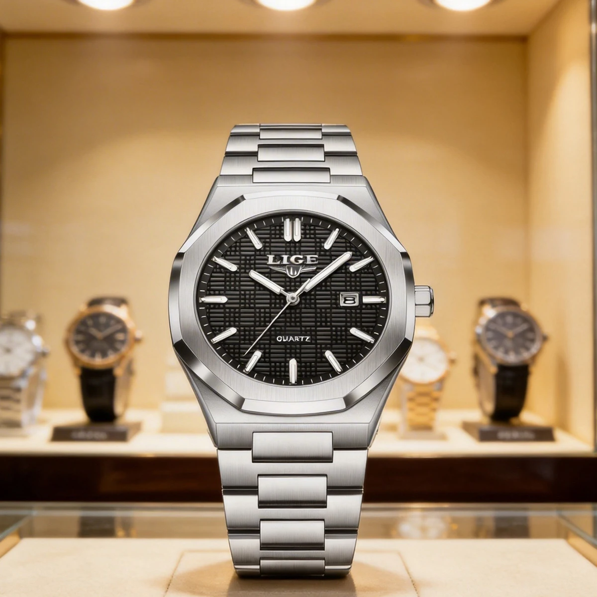 LIGE Luxury Men Watch Top Brand Classic Business Style Stainless Steel Dual Calendar Quartz Movement Wrist Watch for Men reloj
LIGE Luxury Men Watch Top Brand Classic Business Style Stainless Steel Dual Calendar Quartz Movement Wrist Watch for Men reloj