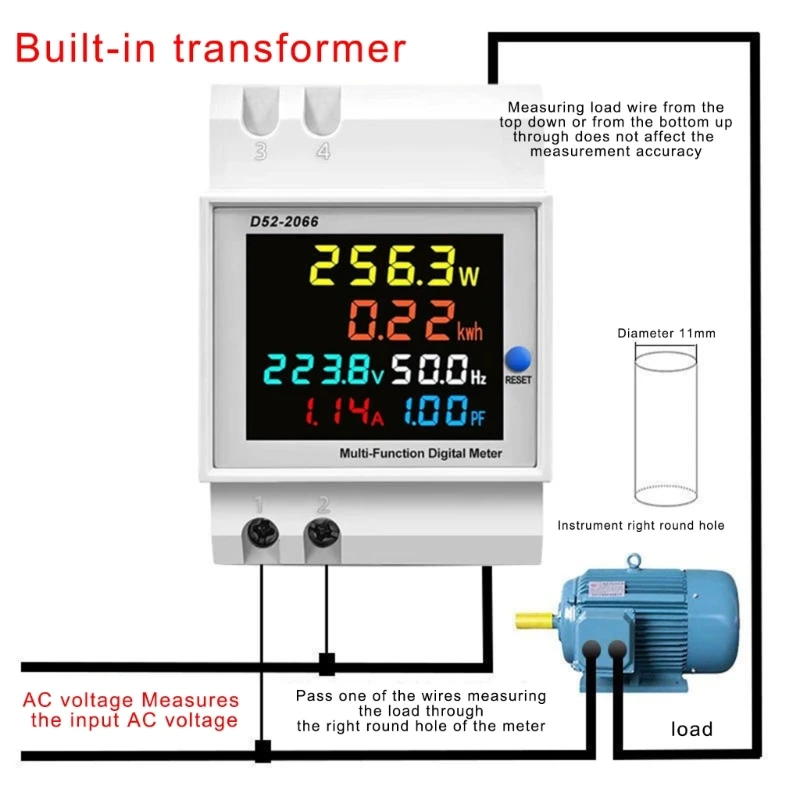 DIN Rail Voltages Current Meter Single Phase Energy Meter Home Digital Display Electricity Meter Easy to Install KXRE
DIN Rail Voltages Current Meter Single Phase Energy Meter Home Digital Display Electricity Meter Easy to Install KXRE