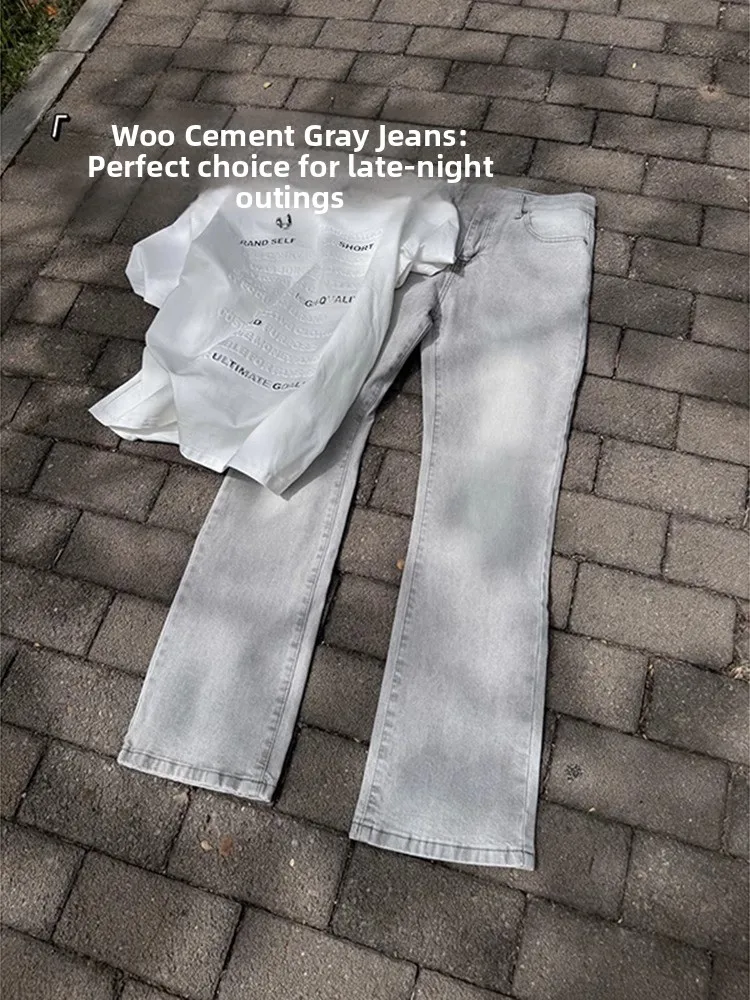 Мужские джинсы-стрейч с прямым кроем и легким расклешением, в американском стиле High Street, облегающие длинные брюки, молодежные летние джинсы
Мужские джинсы-стрейч с прямым кроем и легким расклешением, в американском стиле High Street, облегающие длинные брюки, молодежные летние джинсы