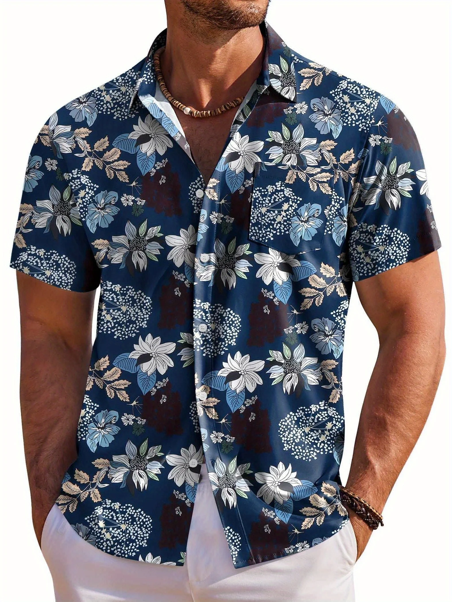 Men's 3D Short Sleeve Shirt Hawaiian Botanical Flower Print Lapel Seaside Button-Down Shirt Top Casual Fashionable Shirts
Men's 3D Short Sleeve Shirt Hawaiian Botanical Flower Print Lapel Seaside Button-Down Shirt Top Casual Fashionable Shirts