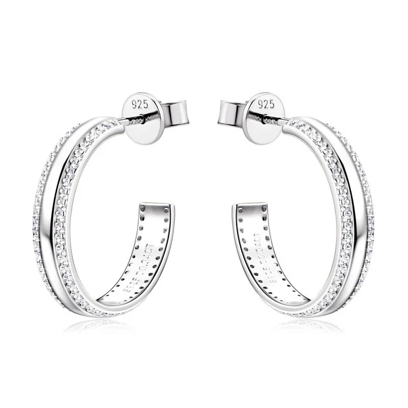 ZFSILVER Trendy 925 Silver Moissanite Classic Exquisite Fine Half Circle C Earrings Charm Women Accessories Jewelry Gift EMO-363
ZFSILVER Trendy 925 Silver Moissanite Classic Exquisite Fine Half Circle C Earrings Charm Women Accessories Jewelry Gift EMO-363