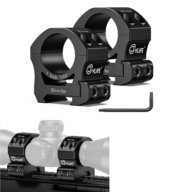 CVLIFE Rifle Scope Rings Medium Low Profile 1 inch Diameter Mounts Compatible with Picatinny rails and more 2 Pieces Aluminum
CVLIFE Rifle Scope Rings Medium Low Profile 1 inch Diameter Mounts Compatible with Picatinny rails and more 2 Pieces Aluminum