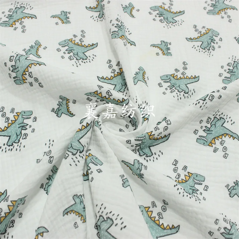Дышащая хлопковая марлевая ткань с рисунком динозавра для шитья «сделай сам», лоскутное шитье
Дышащая хлопковая марлевая ткань с рисунком динозавра для шитья «сделай сам», лоскутное шитье
