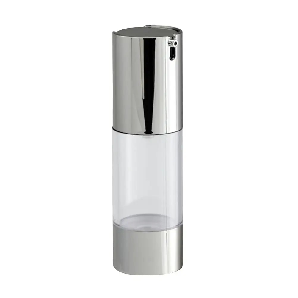 30ml Airless Pump Bottle Transparent Silver Emulsion Dispenser Travel Containers Plastic Bottles For Jar Foundations
30ml Airless Pump Bottle Transparent Silver Emulsion Dispenser Travel Containers Plastic Bottles For Jar Foundations