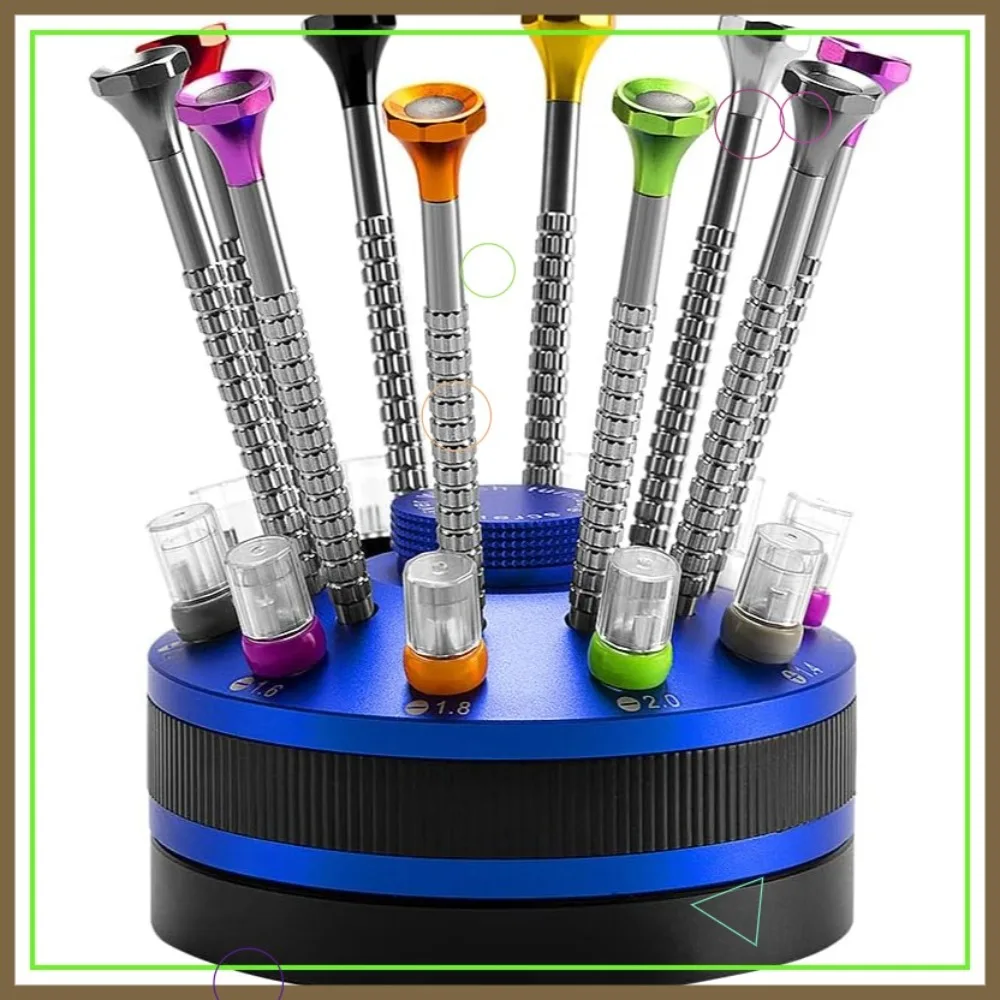 10 Pcs Precision Slotted & Phillips Watch Screwdriver Set with 20 Extra Blades for Watch, Jewelry, Eyeglass Repair
10 Pcs Precision Slotted & Phillips Watch Screwdriver Set with 20 Extra Blades for Watch, Jewelry, Eyeglass Repair