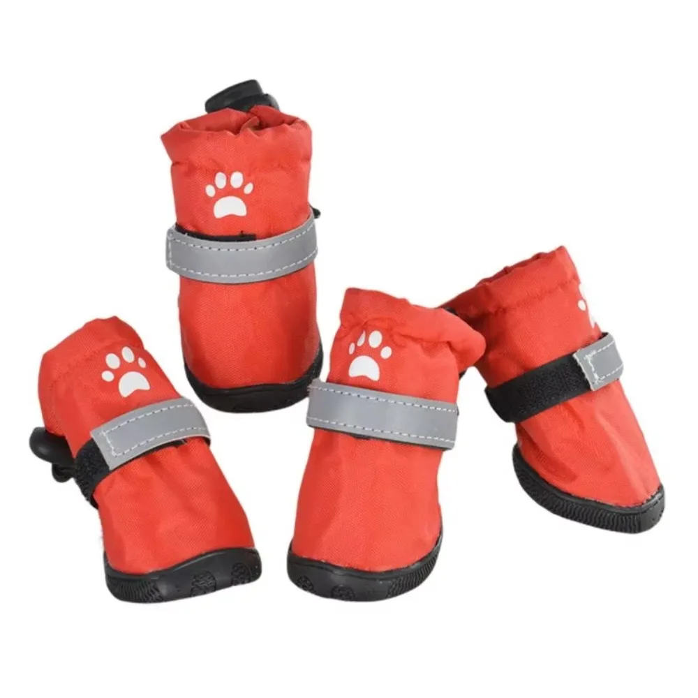 4pcs/set Pet Footwear Waterproof Pet Dog Shoes Reflective Anti-slip Puppy Booties Wear Resistant Pet Rain Shoes Outdoor
4pcs/set Pet Footwear Waterproof Pet Dog Shoes Reflective Anti-slip Puppy Booties Wear Resistant Pet Rain Shoes Outdoor