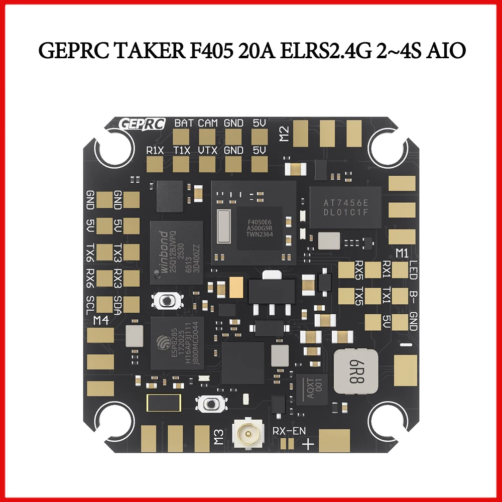 GEPRC TAKER F405 20A ELRS2.4G 2~4S AIO Betaflight OSD with AT7456E Chip for RC FPV Fixed-Wing Drone Multirotor
GEPRC TAKER F405 20A ELRS2.4G 2~4S AIO Betaflight OSD with AT7456E Chip for RC FPV Fixed-Wing Drone Multirotor