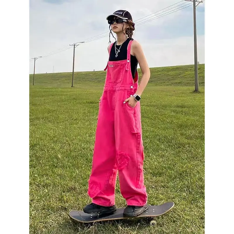 Denim Jumpsuits Women New Preppy High-street Loose Straight Pants Wide-leg Rompers One Piece Outfit Women Bodysuit Loose Jeans
Denim Jumpsuits Women New Preppy High-street Loose Straight Pants Wide-leg Rompers One Piece Outfit Women Bodysuit Loose Jeans