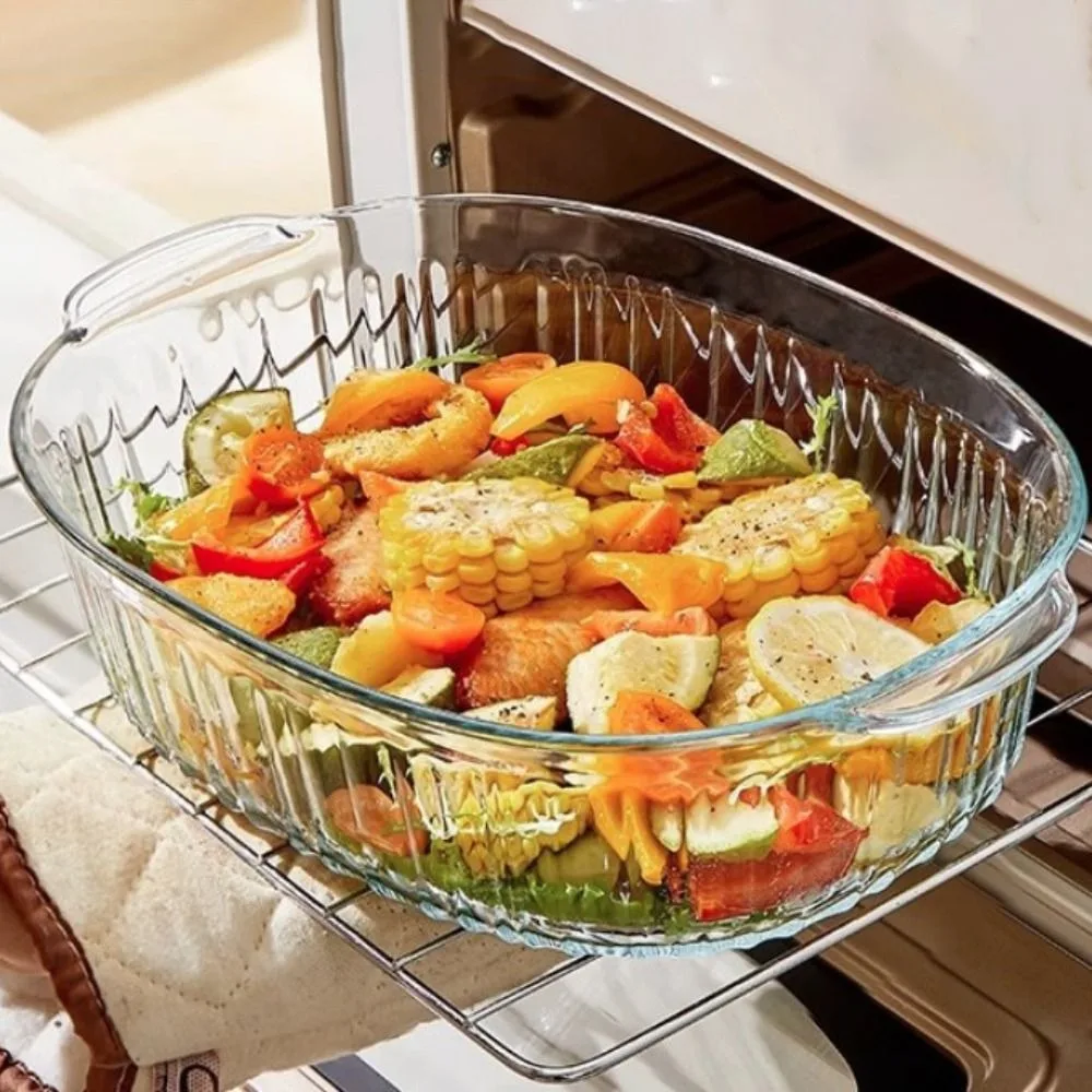 Heat-Resistant Glass Baking Dishes Microwave Safe Oval Lasagna Baking Pan Large Capacity Transparent Salad Tray Oven
Heat-Resistant Glass Baking Dishes Microwave Safe Oval Lasagna Baking Pan Large Capacity Transparent Salad Tray Oven