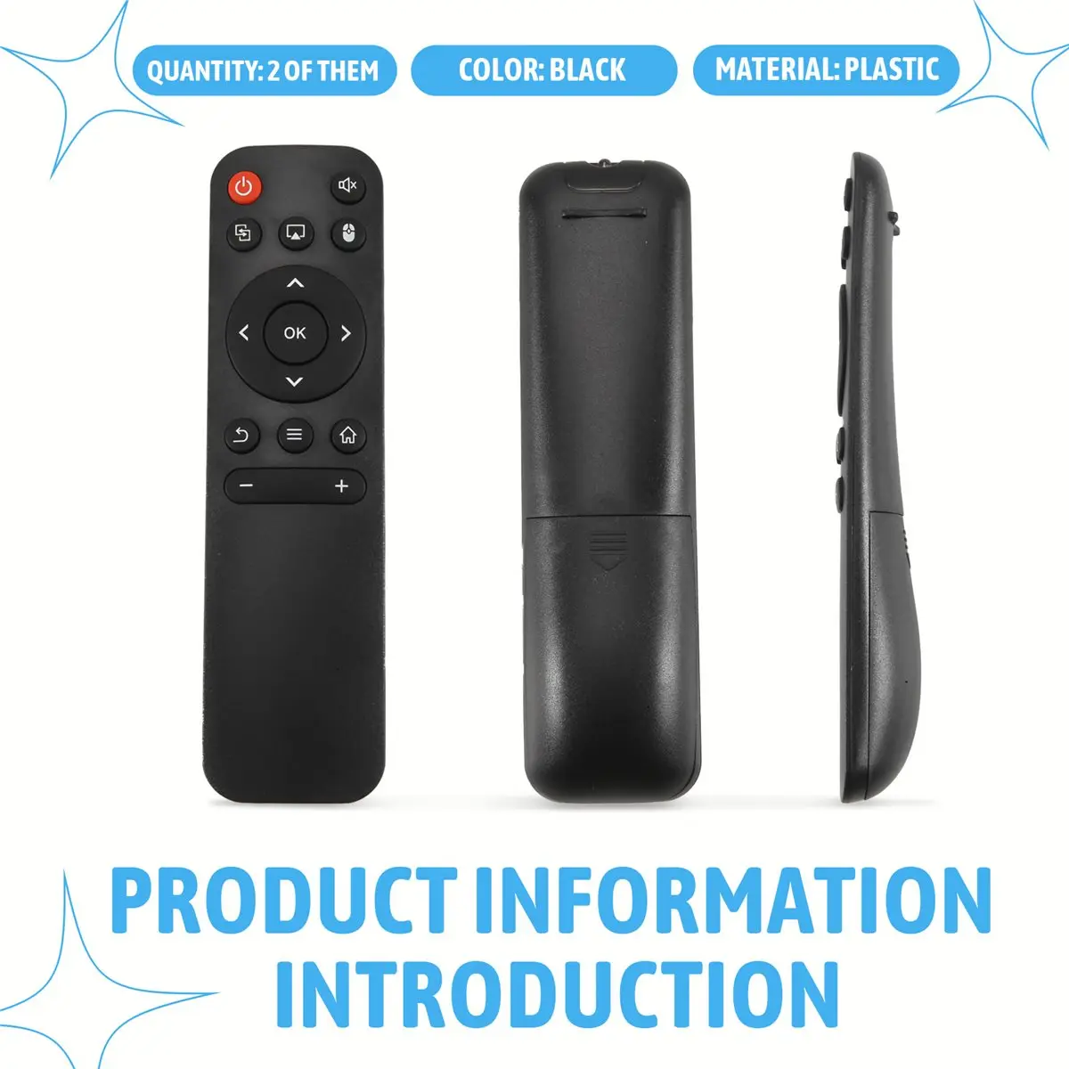 (ABGQ) 2Pcs Projector Remote Control for HY300 / HY300 PRO / HY320 / HY320MINI Projector Portable Control Remote Universal
(ABGQ) 2Pcs Projector Remote Control for HY300 / HY300 PRO / HY320 / HY320MINI Projector Portable Control Remote Universal