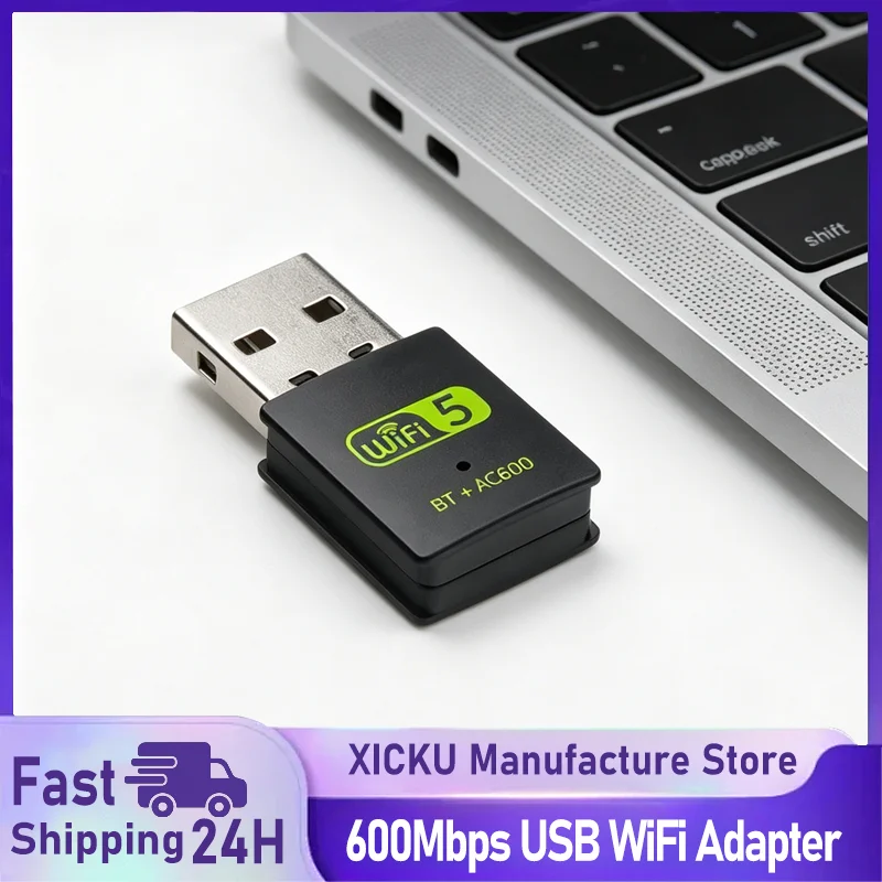 USB WiFi Bluetooth Combo Adapter WiFi 5 Bluetooth 5.0 600Mbps Dual Band 2.4G 5G For Windows Mac PC Laptop Desktop Office Home
USB WiFi Bluetooth Combo Adapter WiFi 5 Bluetooth 5.0 600Mbps Dual Band 2.4G 5G For Windows Mac PC Laptop Desktop Office Home