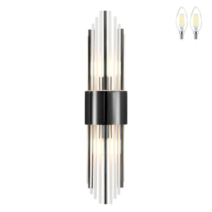Modern Wall Sconce Titanium Black Metal with Clear Class Crystal Vanity Wall Sconce Lighting for Bedroom Living Room Bathroom L
Modern Wall Sconce Titanium Black Metal with Clear Class Crystal Vanity Wall Sconce Lighting for Bedroom Living Room Bathroom L