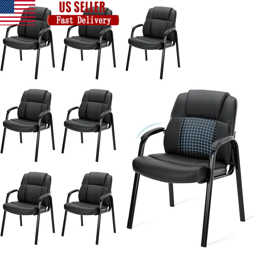 Waiting Room Chairs Set of 8 Leather Office Reception Guest Chairs Ergonomic Padded Armrest Metal Frame Easy Assembly
Waiting Room Chairs Set of 8 Leather Office Reception Guest Chairs Ergonomic Padded Armrest Metal Frame Easy Assembly