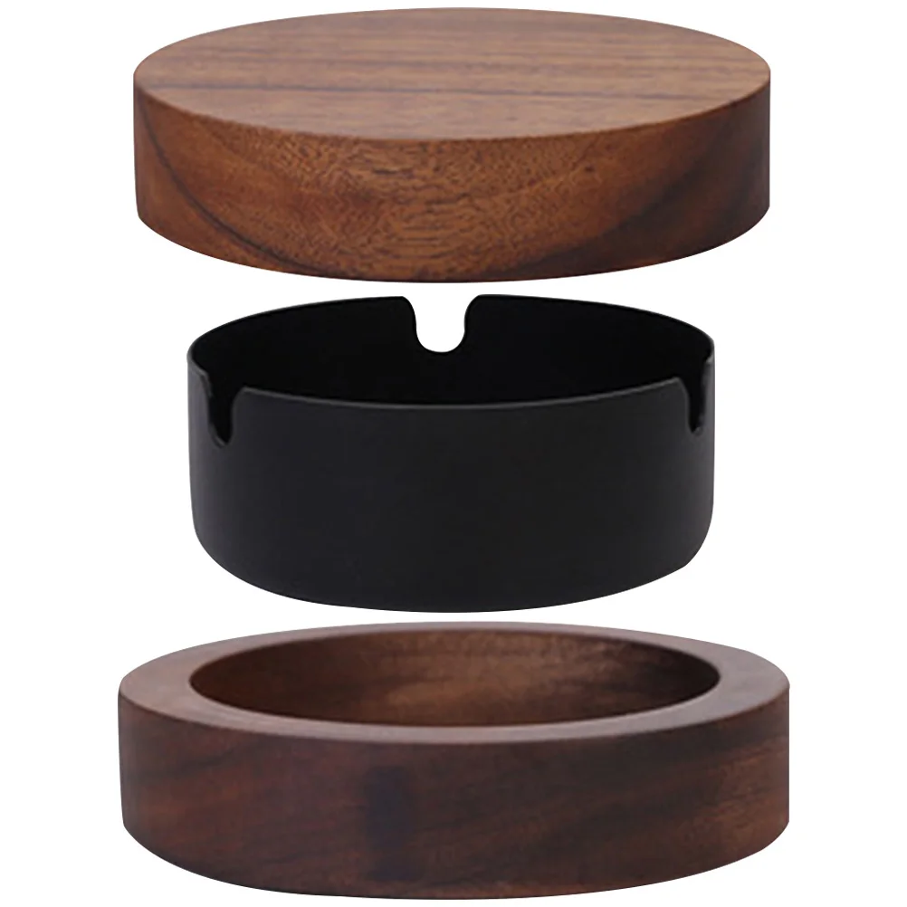 Wooden Ashtray Storage Container Household Creative Windproof Stainless Steel Round Smoking Tray Tabletop Holder
Wooden Ashtray Storage Container Household Creative Windproof Stainless Steel Round Smoking Tray Tabletop Holder
