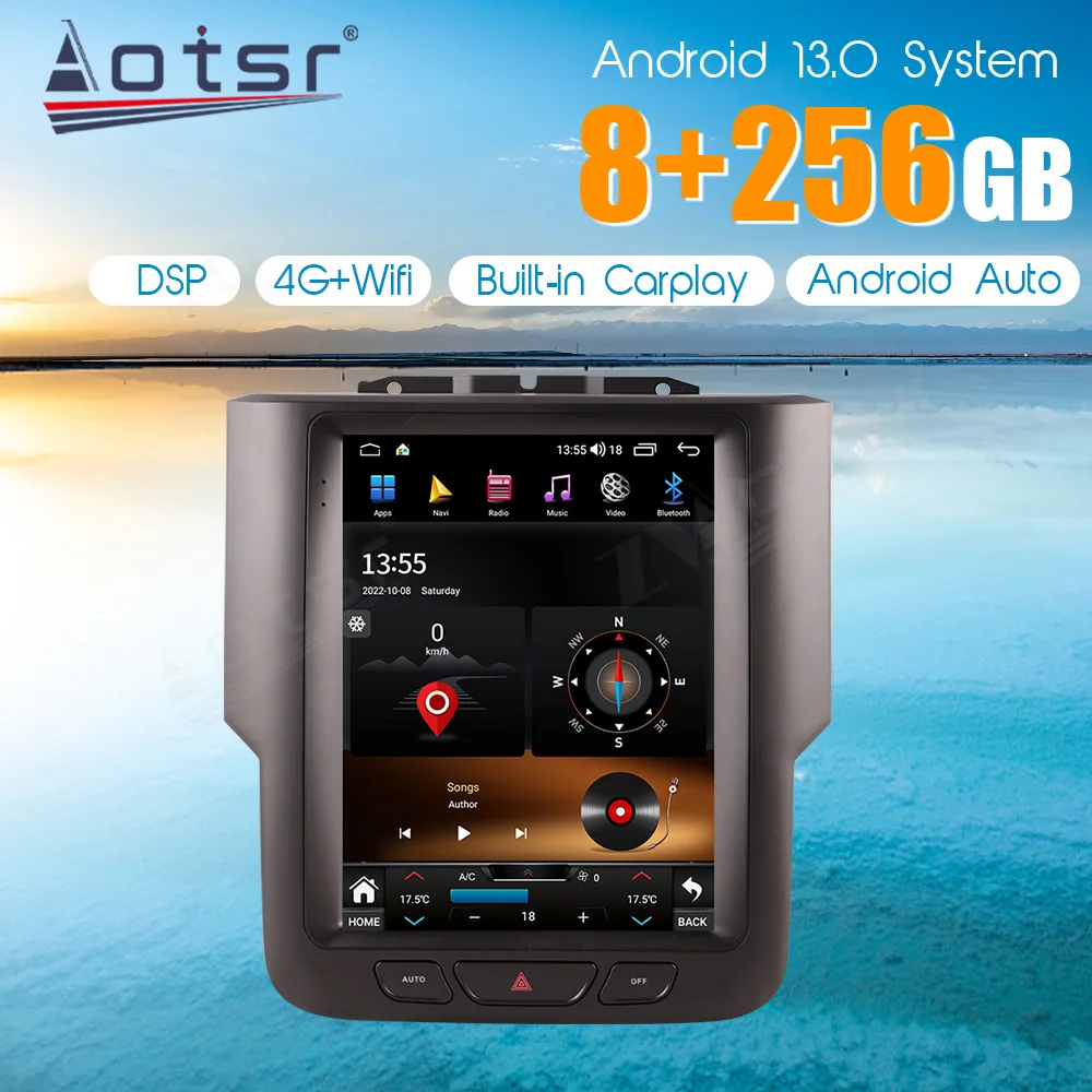 Car Radio For Dodge Ram 1500 2013-2018 CarPlay Android Auto Automotive multimedia Tesla Style Bluetooth GPS Gift WIFI Navigation
Car Radio For Dodge Ram 1500 2013-2018 CarPlay Android Auto Automotive multimedia Tesla Style Bluetooth GPS Gift WIFI Navigation