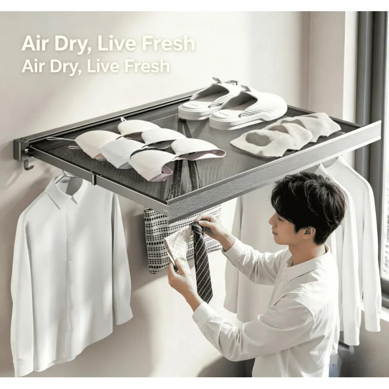 Wall Mounted Foldable Drying Rack – Retractable Stainless Steel Balcony Laundry Sock Organizer for Home
Wall Mounted Foldable Drying Rack – Retractable Stainless Steel Balcony Laundry Sock Organizer for Home