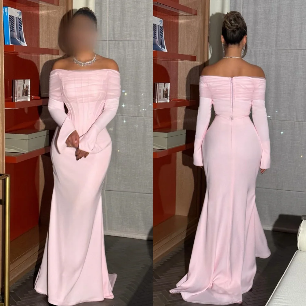 Customized High Quality Simple Jersey Pleat Ruched Mermaid Off-the-shoulder Long Dresses Evening Dresses Exquisite Elegant Sexy
Customized High Quality Simple Jersey Pleat Ruched Mermaid Off-the-shoulder Long Dresses Evening Dresses Exquisite Elegant Sexy