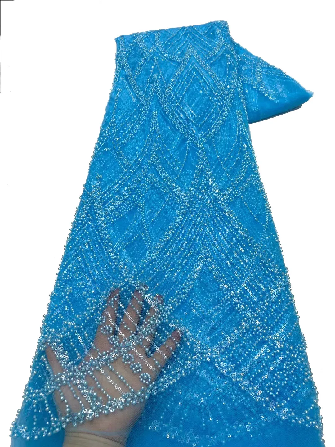African Light Luxury Tulle Lace Fabric 5yards 2024 New High Quality Nigerian Sequins Beads Tulle Lace Fabric For Wedding Dress
African Light Luxury Tulle Lace Fabric 5yards 2024 New High Quality Nigerian Sequins Beads Tulle Lace Fabric For Wedding Dress