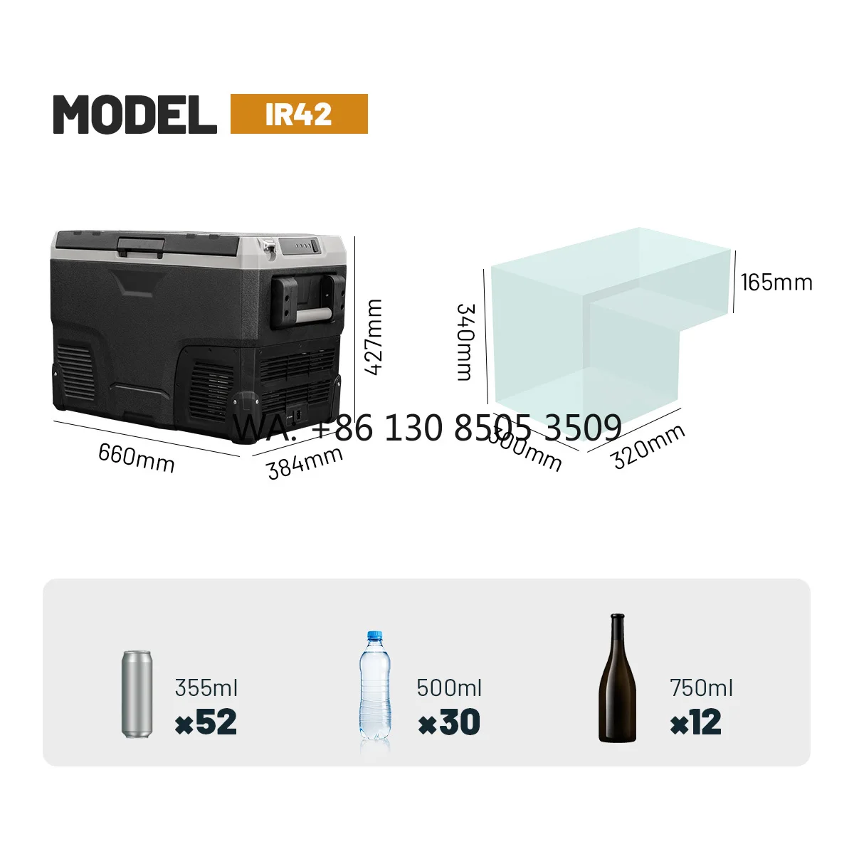 IR42 Compressor Car Fridge 12v Fancy Design Travel Portable Car Freezer Refrigerator Outdoor Camping Fridge
IR42 Compressor Car Fridge 12v Fancy Design Travel Portable Car Freezer Refrigerator Outdoor Camping Fridge